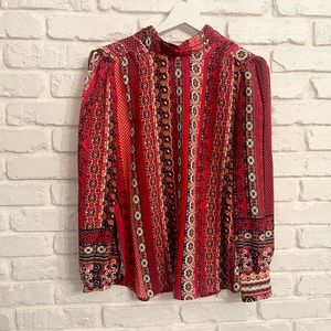 Loft Striped Tie Back Blouse, S